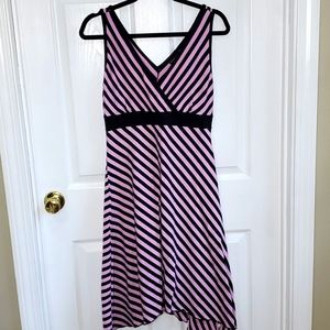 Women's pink and black striped NY&C dress Medium